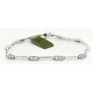 Genuine 0.75 Cts Diamond Bracelet 10k White Gold